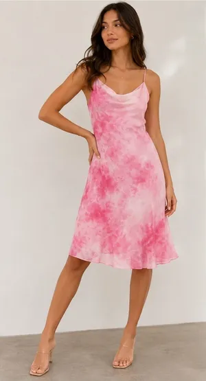 sage Cowlneck slip dress  Size 8  thumbnail 1