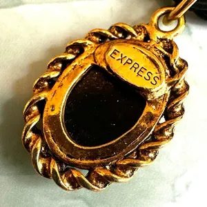 Express Vintage Cameo Choker Necklace thumbnail 3