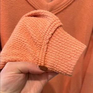 Aerie Women's V-Neck Coral Inside Out Sweater Small thumbnail 5
