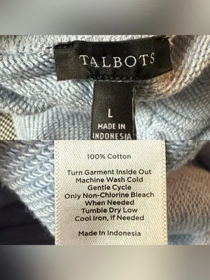 Talbots Womens Shorts Light Blue Lounge Sweat 100% Cotton Size Large thumbnail 10
