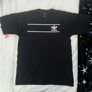 Adidas Black Originals Trefoil logo T-shirt thumbnail 1