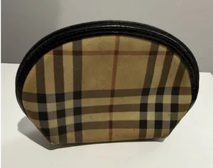 Burberry London Nova Check‎ Netural Cosmetic Bag Vanity Pouch O thumbnail 1