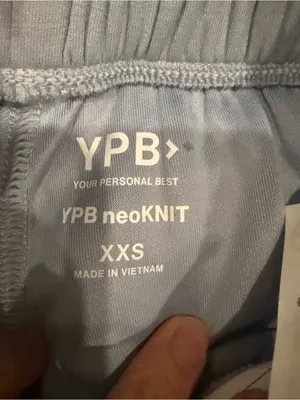 Abercrombie YPB neoKNIT Ultra High Rise Light Blue Athletic Shorts XXS Pockets thumbnail 4