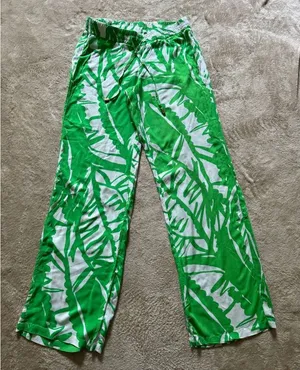 Lilly Pulitzer Women's Rayon‎ Palazzo Boom Boom Tropical Wide Leg Pants Sz Xs thumbnail 1