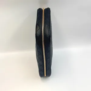 Kevyn Aucoin Woven Makeup Bag Black Faux Leather Travel Case Gold‎ Hardware NEW thumbnail 5
