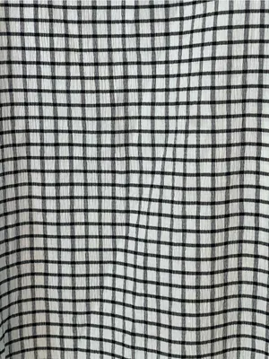 Zara Black and White Checkered Mini Dress - Size Medium thumbnail 8