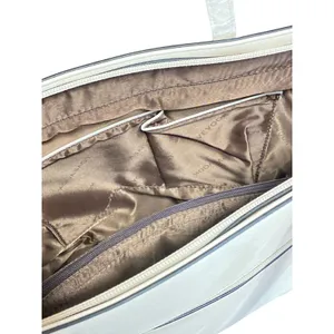 LOVEVOOK White Ivory Faux Leather Vegan Shoulder Pouch Tote Satchel Handbag OS thumbnail 7