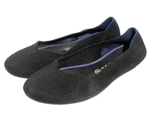 ROTHY'S Size 9.5 Black Classic Round Toe Knitted Ballet Flats thumbnail 1