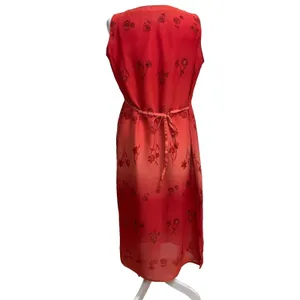 M.H.M. Melissa Harper Dress Red Floral Ombre Chiffon‎ Vtg Y2K Party Wedding 10 thumbnail 2