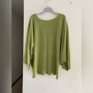 Avenue Ribbed Dolman Sleeve Sweater New with Tags Size 26/28 Green thumbnail 3