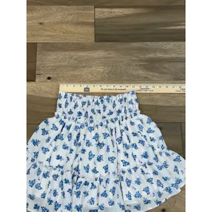 Altar’d State Skirt White Blue Floral Flowy Size L thumbnail 3