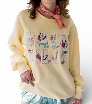 Grand Ole Opry Nashville Crewneck Sweatshirt Stitched in Song Sweater Women's S thumbnail 1