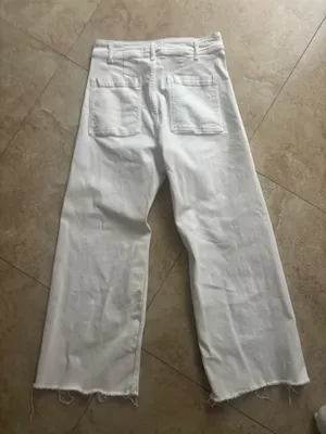 ZARA White Straight-Leg Jeans High-Rise thumbnail 2