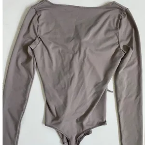 Abercrombie & Fitch Soft A&F Collection Tie‎ Front O-Ring Bodysuit Taupe XS thumbnail 7