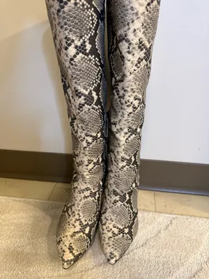 Snake print boots Gray Size 8 thumbnail 2