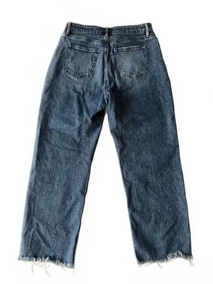 LOFT Women's The Curvy 90's Straight Denim Jeans Size 10 Distressed Grunge Urban thumbnail 3
