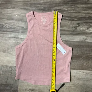 Olivia Rae Pink Fitted Tank Top with Smooth Texture thumbnail 6