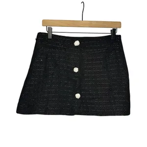 Zara Tweed Textured Mini Skirt Black Size Medium 4661/407/800 NWT Cottagecore‎ thumbnail 9