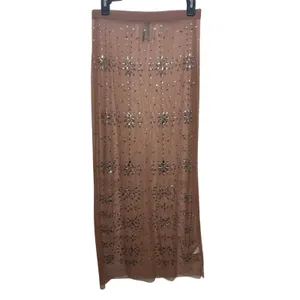 Anthropologie Crystal Sheer Maxi Skirt XS Fairycore Mesh Bling Ethereal thumbnail 2