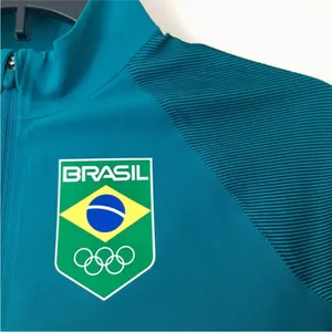Nike Brazil Soccer Training Jacket Womens XS Teal Zip Up Football Brasil Warm Up thumbnail 3