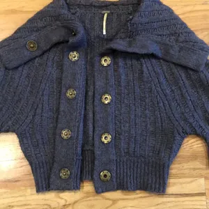 Purple or Gray Chunky Knit Oversized Sweater in Small thumbnail 3