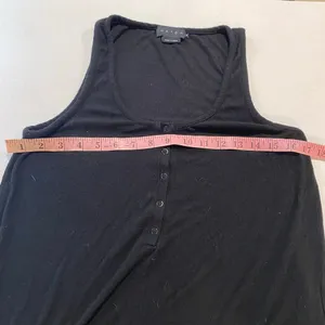 HATCH Black Henley Tank Top Size s Sleeveless Maternity Relaxed Fit thumbnail 6