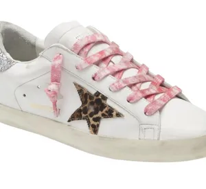 Golden Goose Super-Star Low Top Sneakers Women's IT 40 US 10 White Leopard NWOB thumbnail 1