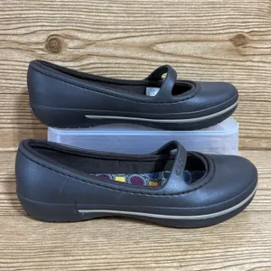 Crocs Shoes Woman 6 Mary‎ Jane Crocband Flats Brown Casual Slip On Comfort 11092 thumbnail 10