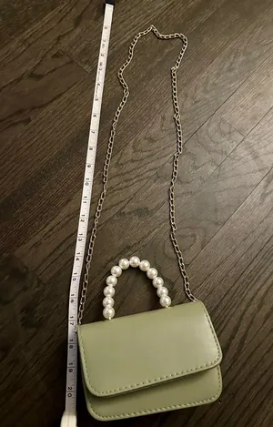 Cute lime green over the shoulders mini purse thumbnail 4