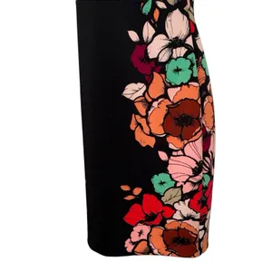 EXPRESS Black Floral Print Strapless Bodycon Dress EUC Size‎ 6 thumbnail 4