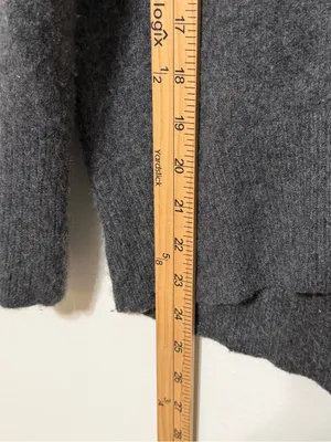 Theory Cashmere Gray Sweater Size Large Women’s Crewneck Jumper Pullover thumbnail 7