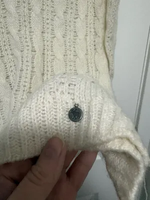 *Abercrombie Cream Open Knit Wool Blend Lightweight Long Sleeve Sweater thumbnail 5
