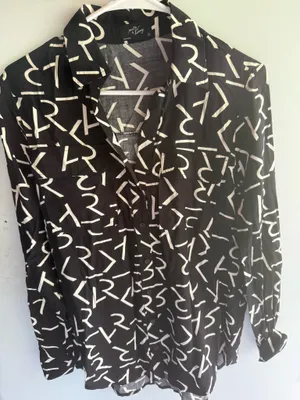 Milk & Honey black button-up blouse thumbnail 1