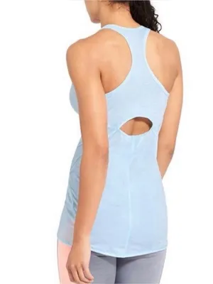 Athleta Repetition Cutout Racerback Tank Top White Athletic Top Size Small thumbnail 2