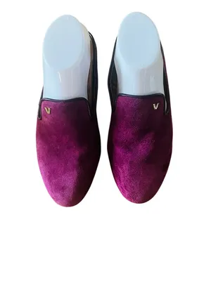 Vionic Women Carnegie Mules Loafers Purple Suede comfort insole slide Size 7 thumbnail 2