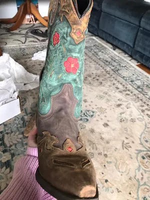 Laredo Knee High Tooled Western Cowgirl Cowboy Boots thumbnail 6