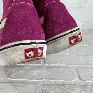 Vans Sk8-Hi Top Sneakers Pink Womens 9 Mens 7.5 Canvas Suede Lace Up Shoes 40EU‎ thumbnail 12