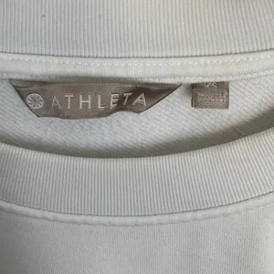 Athleta 24/7 Striped Crew Sweatshirt - White Black‎ Stripe - Size xs thumbnail 3