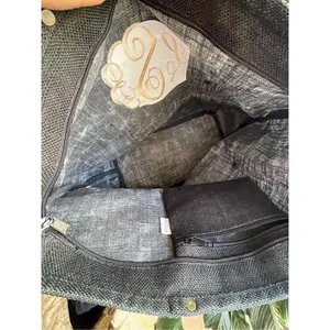NWOT Monogram Canvas Tote Bag Black thumbnail 3