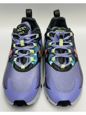 Nike Air Max 270 React Sneakers Light Thistle Sunblush CU4818-001 Womens Size 6 thumbnail 3