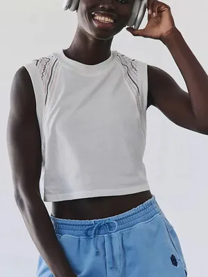 Free People Take Off Tee - White thumbnail 1