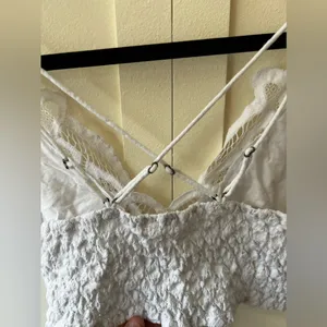 Free People FP One Intimately Adella Longline‎ Bralette White Size Small thumbnail 10