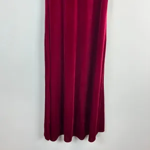 Chelsea 28 Dress XL Burgundy Red‎ Velvet Faux Wrap Maxi Holiday Dress Hi Low thumbnail 9