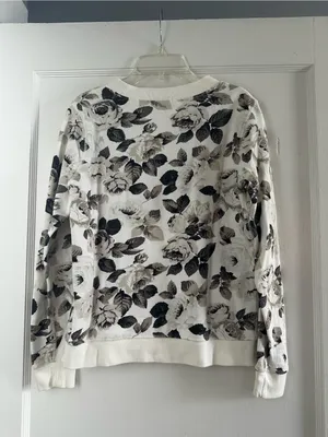 GAP Cream Floral Logo Crewneck Sweatshirt thumbnail 2