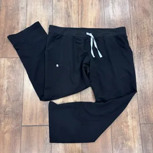 Figs Pants Women XXL Scrubs Black Kade High Waisted Cargo Nurse Hospital PO 1273 thumbnail 3
