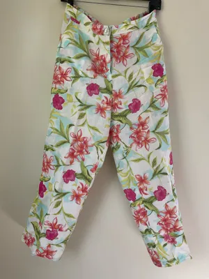 Dandy Worldwide Linen tropical capri pants Hawaiian pockets thumbnail 1