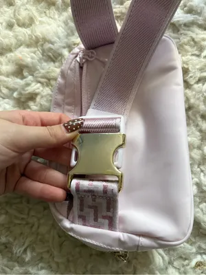 lululemon athletica Light Pink Crossbody Belt Bag with Gold Logo thumbnail 5