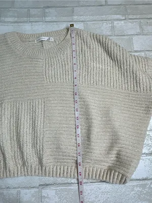 Altar’d State Cozy Cream Textured Knit Women's Sweater size Large thumbnail 7