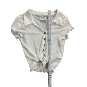 BDG Urban Outfitters Womens White‎ sheer Tie Button Up Shirt small thumbnail 7