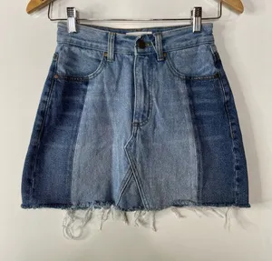 Evidnt Two Tone Jean‎ Mini Skirt Size 24 thumbnail 1